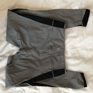 Lulu inspired gray and black leggings